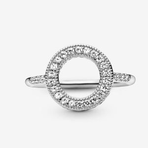 LIKE NEW Pandora Sparkling Halo Ring For Sale (Sterling Silver)
